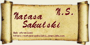 Nataša Sakulski vizit kartica